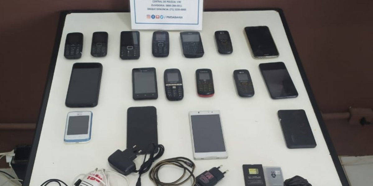 Batalhão de Guardas impede entrada de 16 celulares no Presídio Lemos Brito