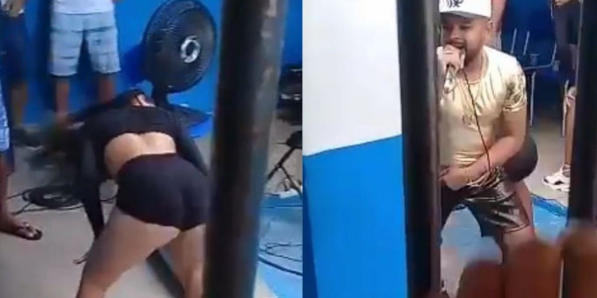 Cadeia pública ganha show com direito a dançarina e servidor é afastado; assista