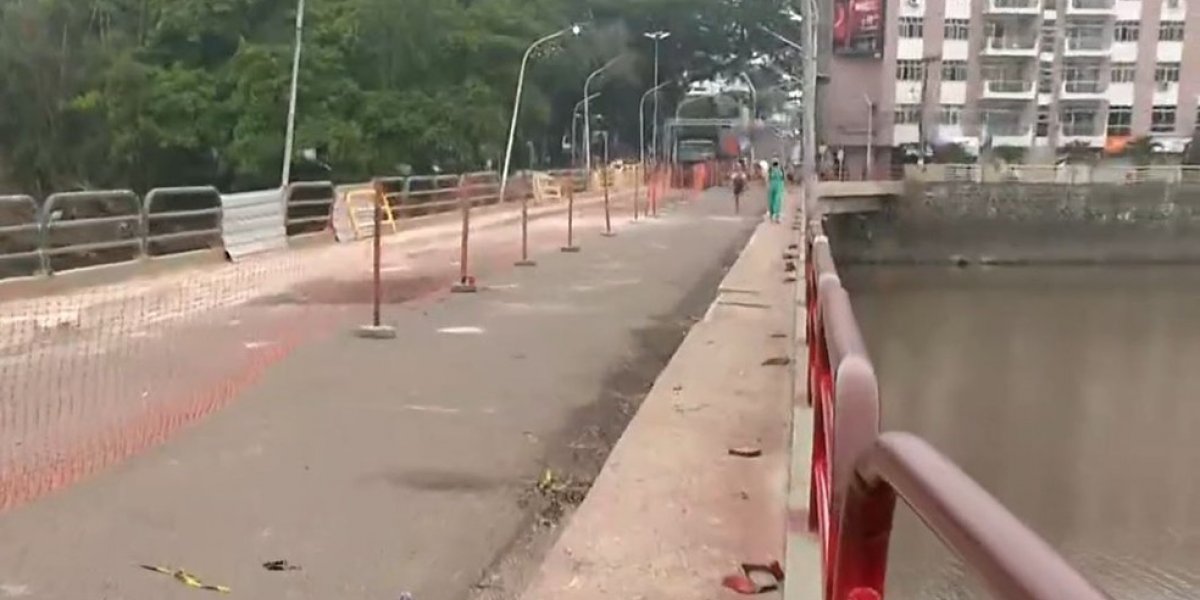 Ponte permanece interditada 17 dias após enchente atingir estrutura do local