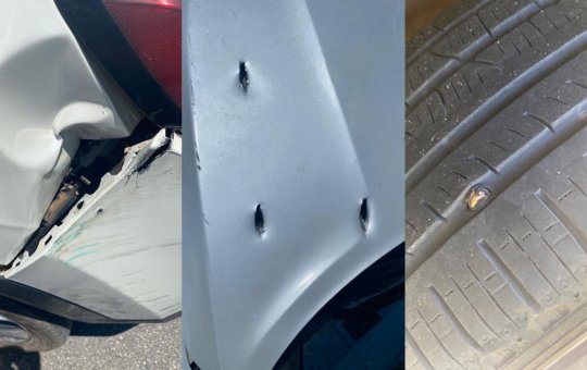 Policial tem carro alvejado ao entrar no Planeta dos Macacos