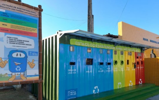 Prefeitura inaugura 1ª estação de sustentabilidade em escola de Mata de São João