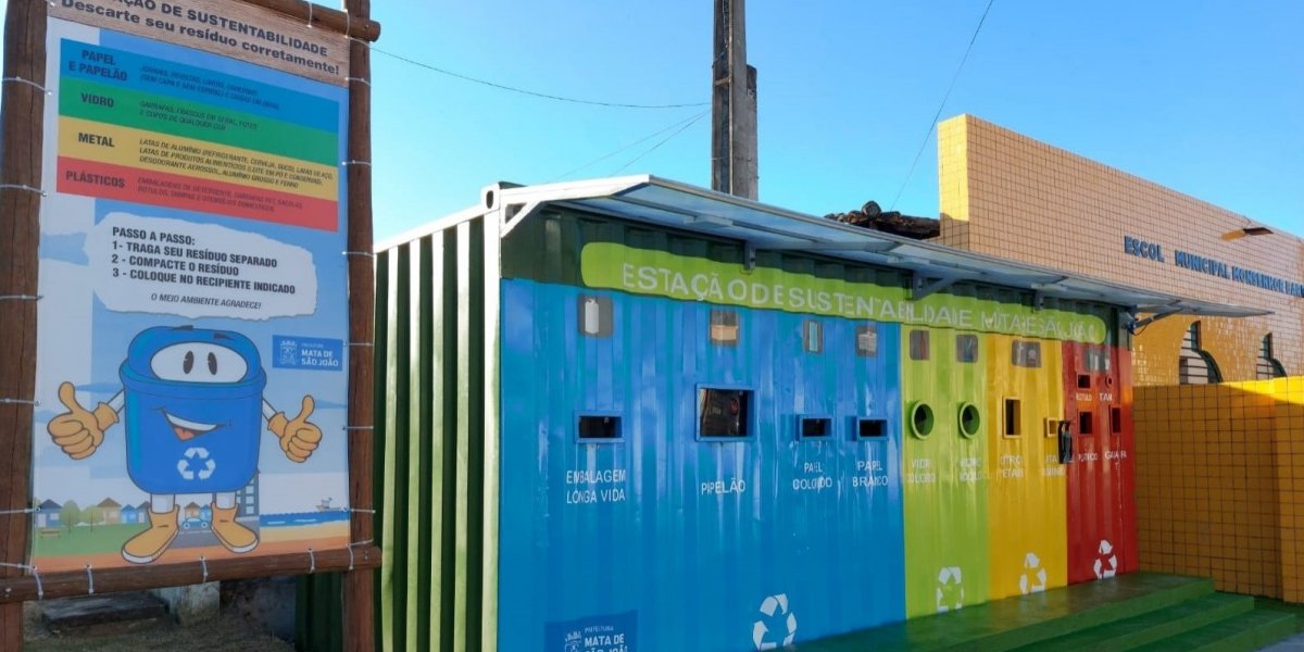 Prefeitura inaugura 1ª estação de sustentabilidade em escola de Mata de São João