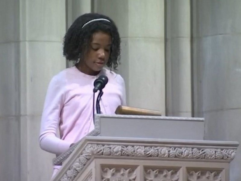 Neta de Martin Luther King Jr. sobe ao púlpito do avô 53 anos depois