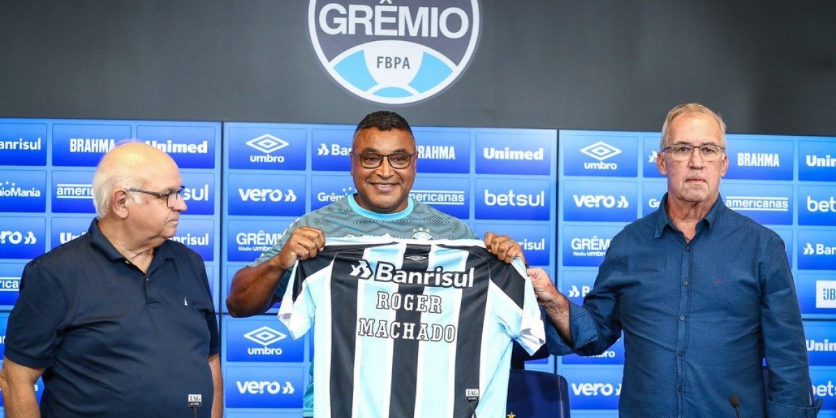 Roger Machado é apresentado pelo Grêmio: 'desejei muito esse momento'