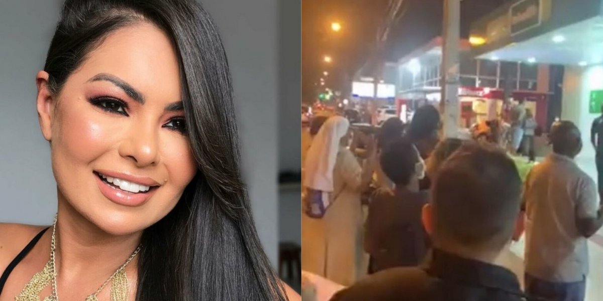 Fãs oram pela cantora Paulinha, do Calcinha Preta, em frente a hospital