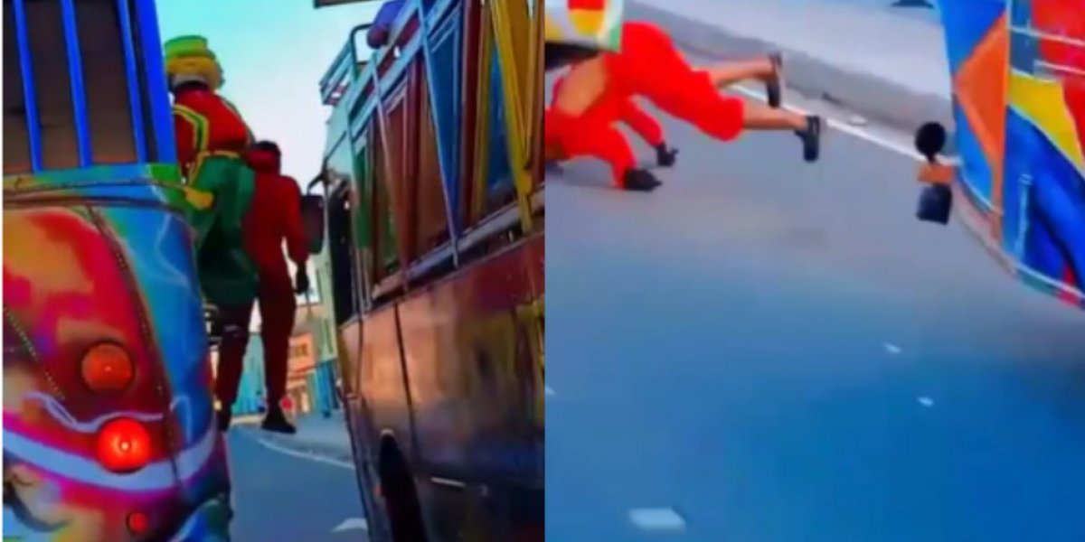 Após cair de 'carreta furacão', animador quebra o braço em Ilhéus