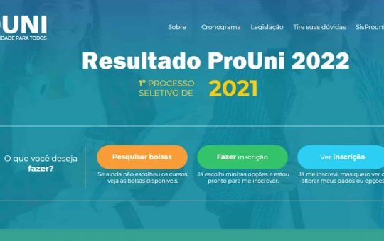 Educação: Resultado da primeira chamada do Prouni será divulgado nesta quarta
