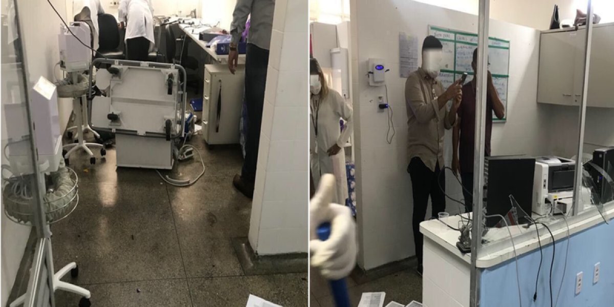 Homem sofre surto psicótico e destrói enfermaria do Hospital Ernesto Simões