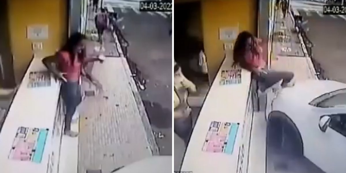 Mulher-gato: Estudante escapa de acidente grave e vídeo viraliza na web