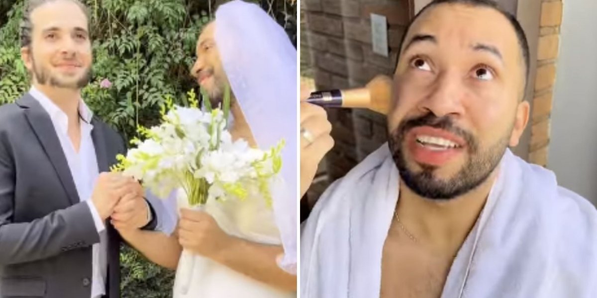 Gil do Vigor se veste de noiva para casar com Fiuk; entenda