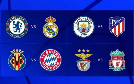 Liga dos Campeões: Definidos os confrontos das quartas de final