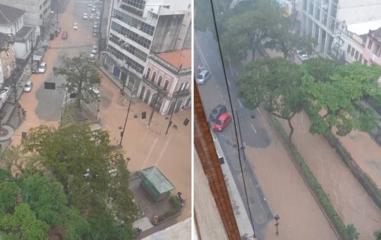 Rio de Janeiro: Petrópolis volta a ficar alagada após fortes chuvas do domingo