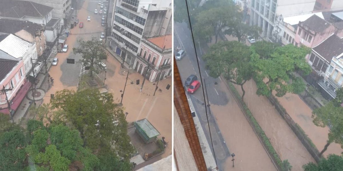 Rio de Janeiro: Petrópolis volta a ficar alagada após fortes chuvas do domingo