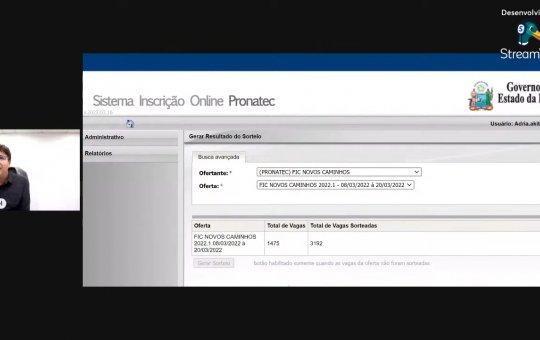 Pronatec: Secretaria de Educação divulga resultado parcial com 3.380 vagas