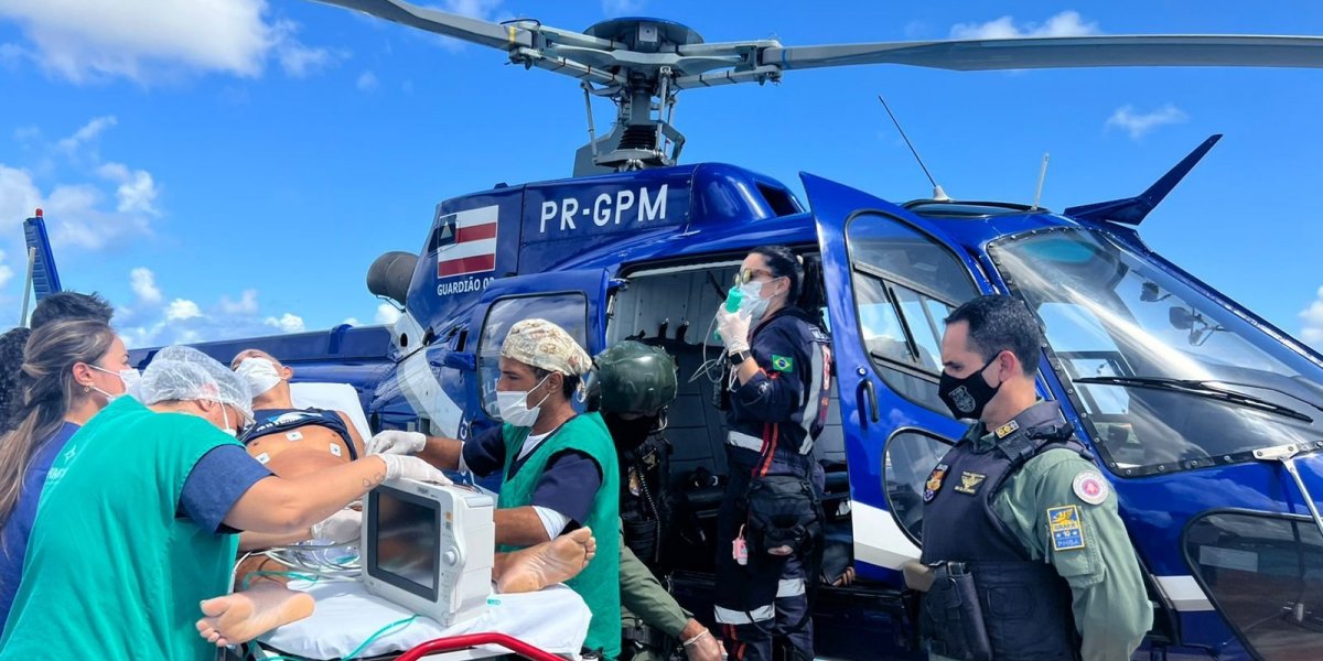 Samu atuou no socorro a paciente da ilha de Bom Jesus para Salvador