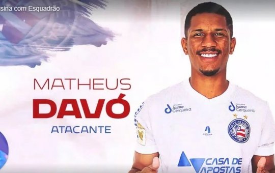 Emprestado pelo Corinthians, atacante Davó é o novo reforço do Bahia