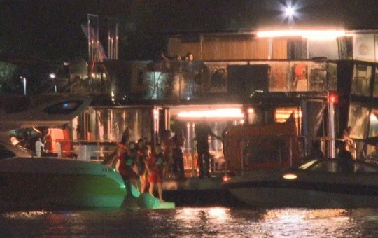 Influencers relatam susto após barco encalhar durante festa no Distrito Federal