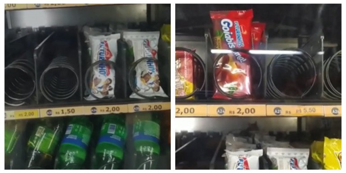 Rato foi flagrado dentro de máquina de guloseimas do metrô em Salvador