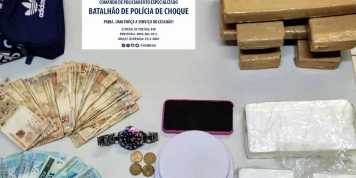 Homem é preso com 10 kg de maconha e cocaína no bairro do Novo Horizonte