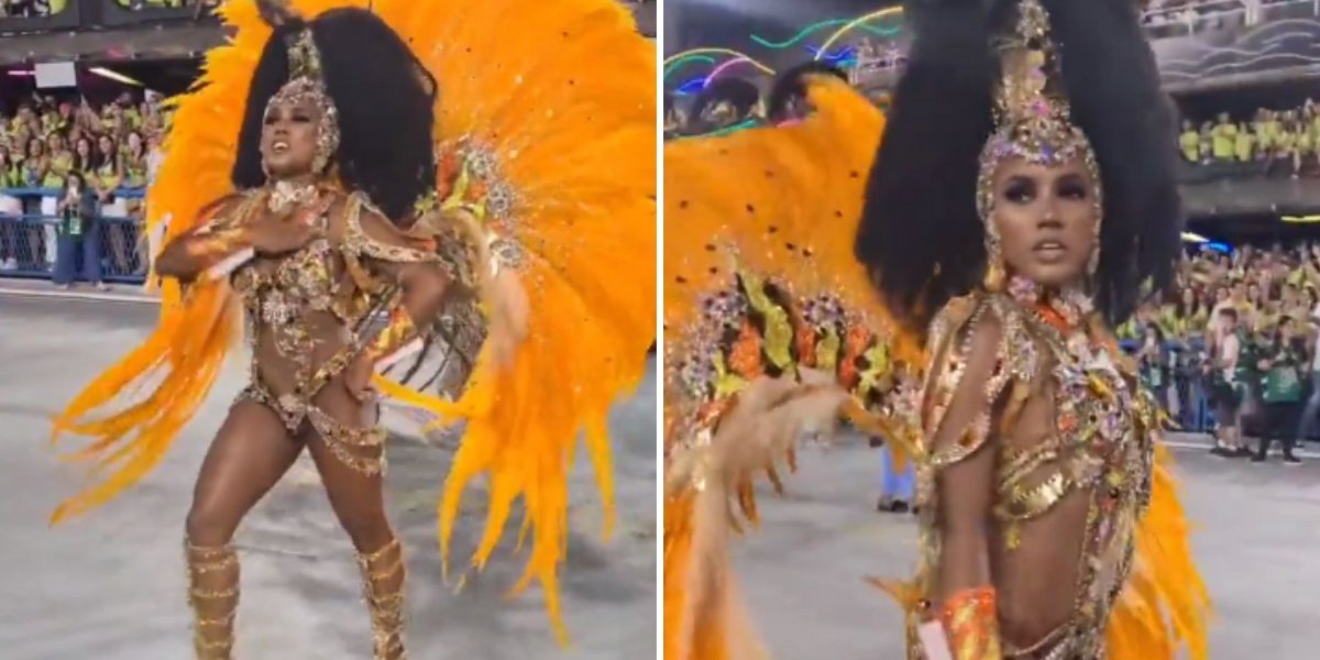 Vídeo: Fantasia de Princesa da Tuiuti rasga e deixa genitália à mostra