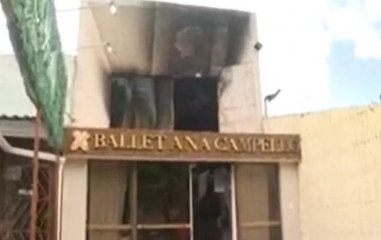 Incêndio atinge escola de ballet em Salvador
