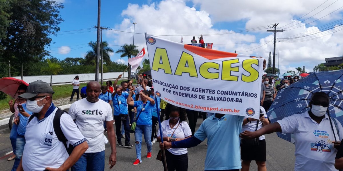 Agentes de endemias e comunitários de Salvador fazem paralisação de 48 horas