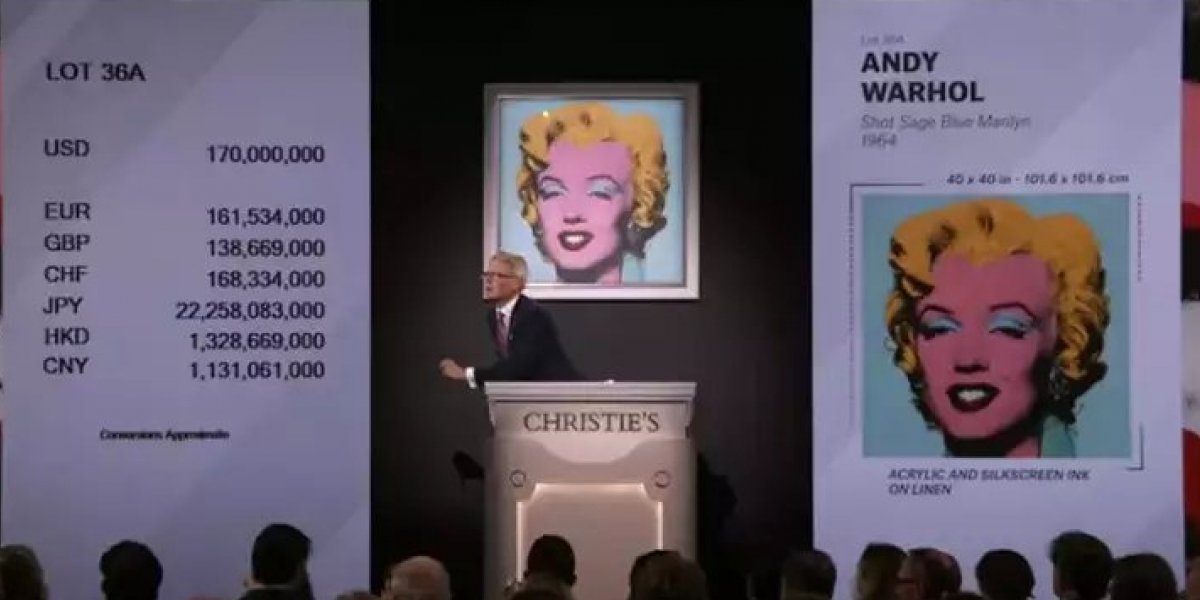 Retrato de Marilyn Monroe é leiloado por quase R$ 1 bilhão de reais