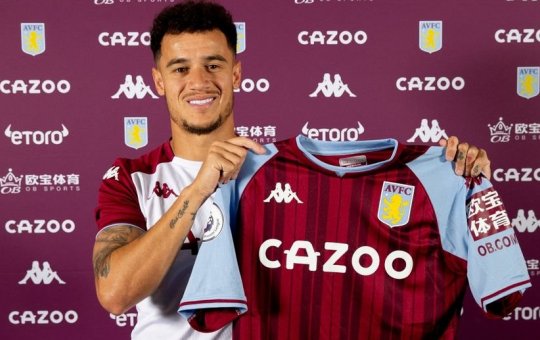 É oficial! Aston Villa anuncia contratação definitiva de Philippe Coutinho