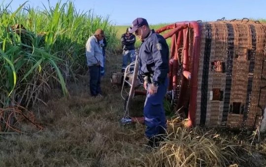 Acidente com balão tripulado deixa nove feridos em Porto Feliz, interior de SP