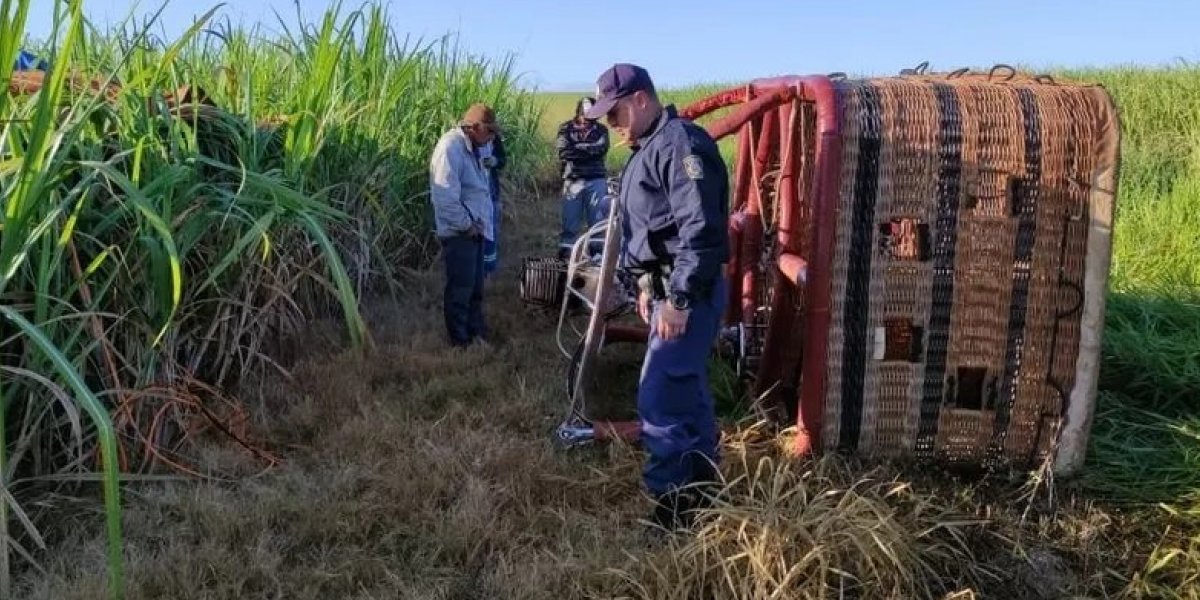 Acidente com balão tripulado deixa nove feridos em Porto Feliz, interior de SP
