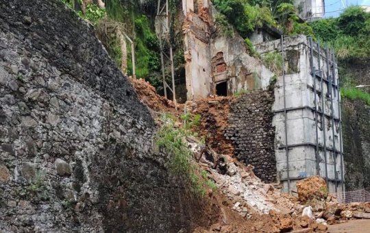 Ladeira da Montanha deve continuar interditada por mais 10 a 15 dias