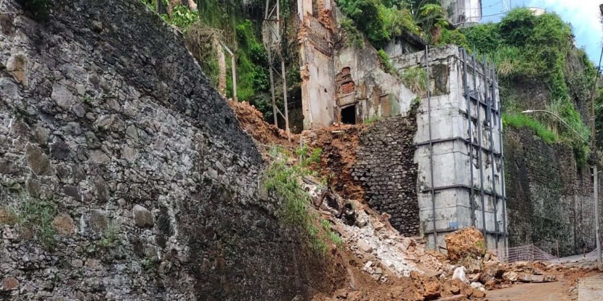 Ladeira da Montanha deve continuar interditada por mais 10 a 15 dias