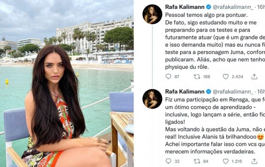 Rafa Kalimann desmente boato de que participou de testes para o papel de Juma