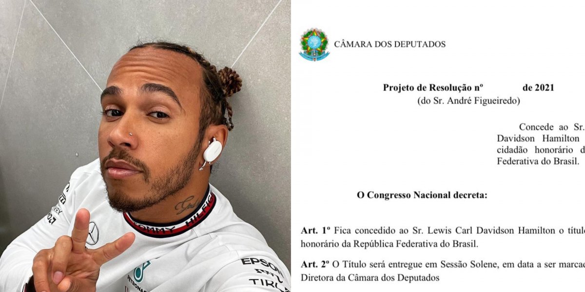 Lewis Hamilton agradece, após ser condecorado como cidadão honorário do Brasil