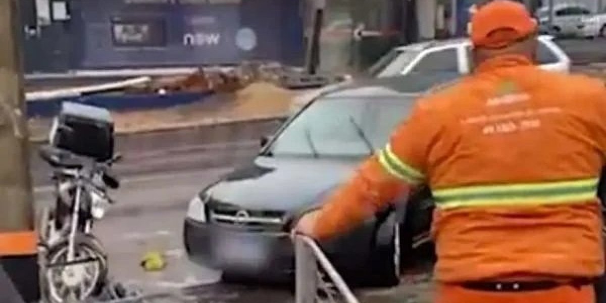 Homem tenta atropelar garis em Cascavel, no oeste do Paraná