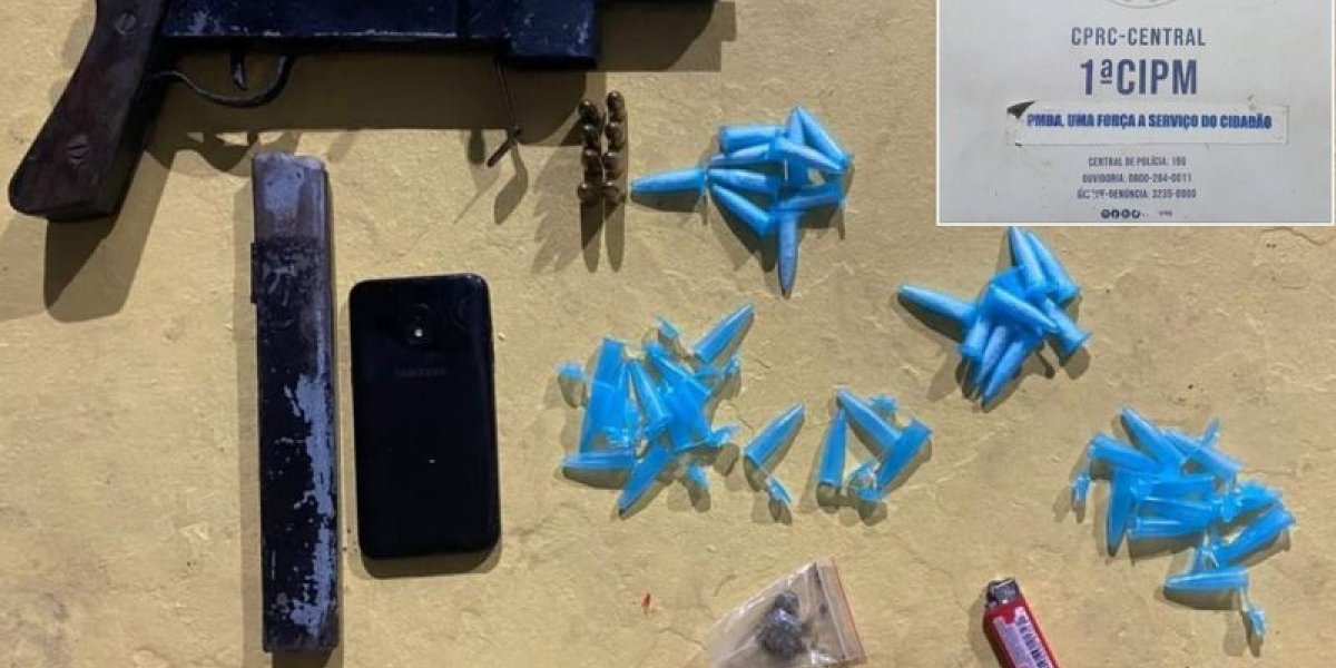 Em ações distintas, Polícia Militar apreende submetralhadora e dinheiro falso