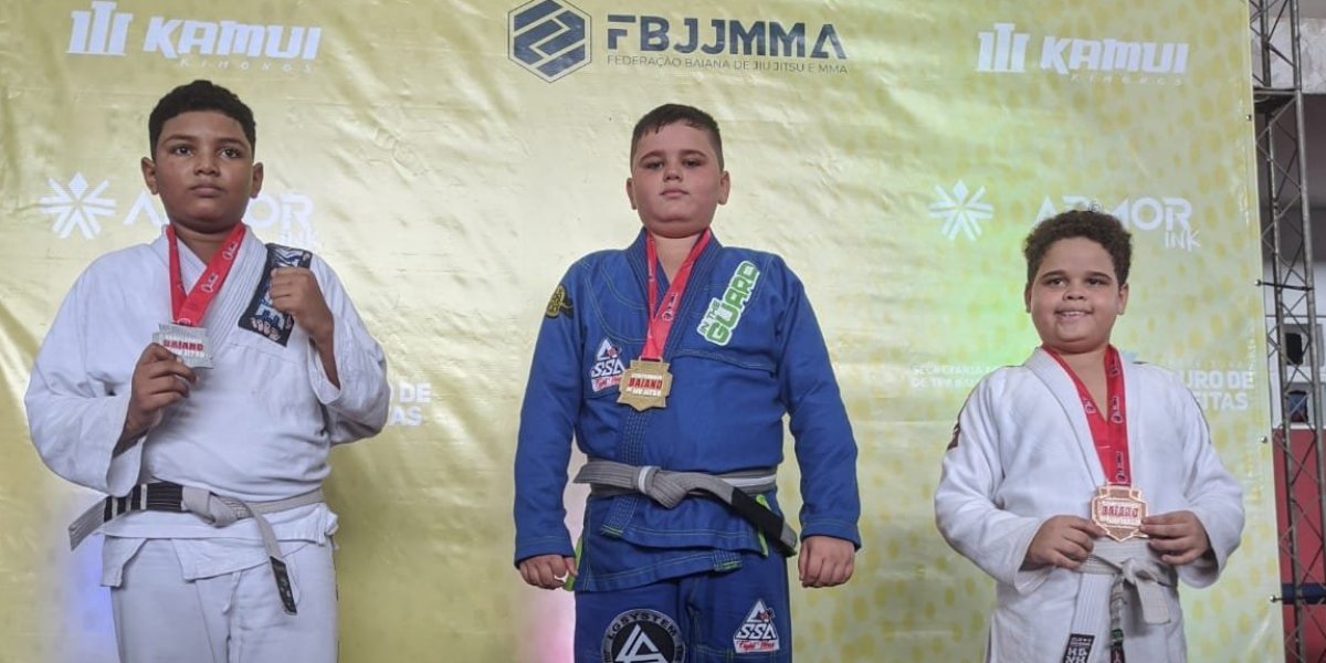 Aos 9 anos, Lucas Veloso é bicampeão do Baiano de Jiu-Jitsu
