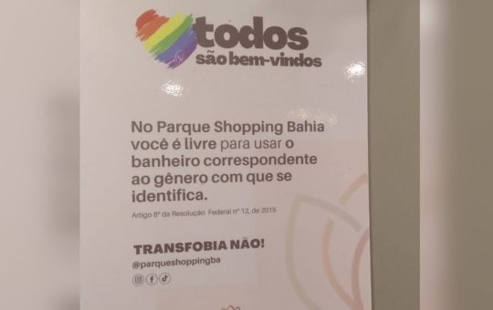 RMS: Shopping libera uso de banheiro para o gênero que a pessoa se identifica