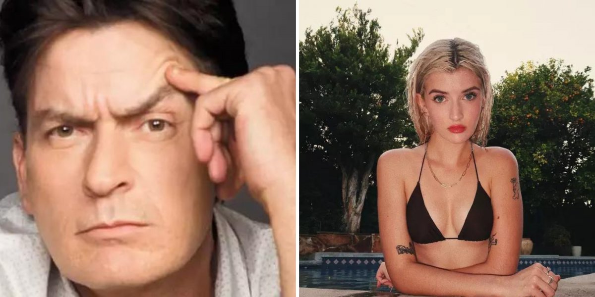 Dois homens e... Filha de Charlie Sheen estreia em site adulto e ator se revolta