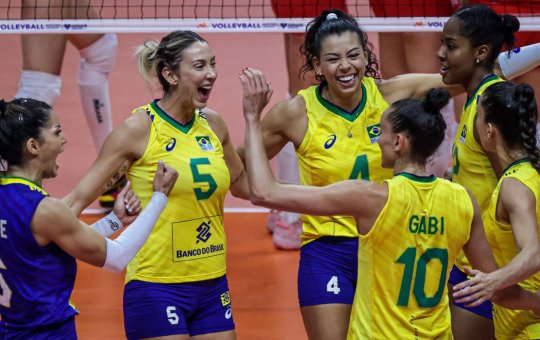 Na Liga das Nações de Vôlei,  Brasil derrota a Turquia por 3 sets a 1
