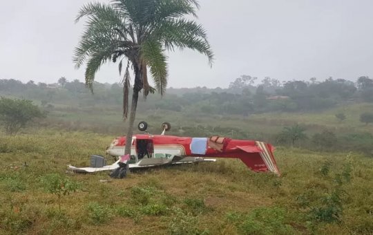 Avião cai na zona rural da cidade de Ruy Barbosa