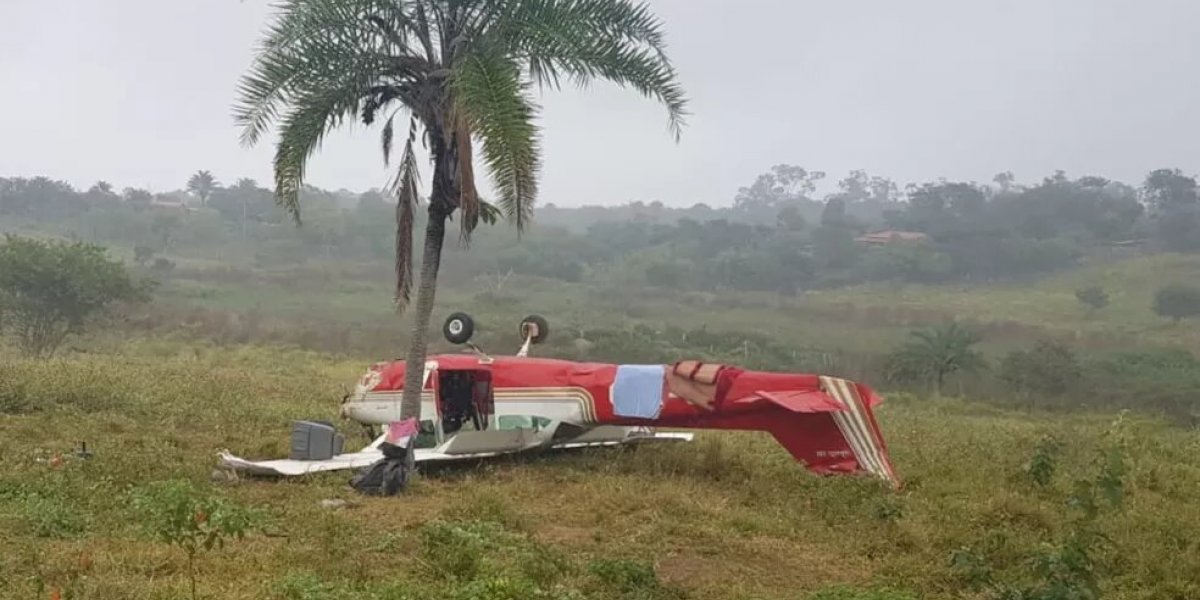 Avião cai na zona rural da cidade de Ruy Barbosa