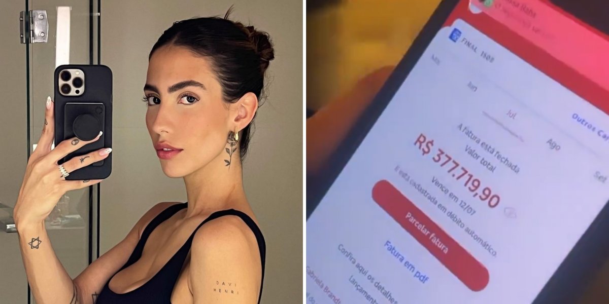 Gabi Brandt se justifica depois de mostrar fatura de cartão de R$ 300 mil