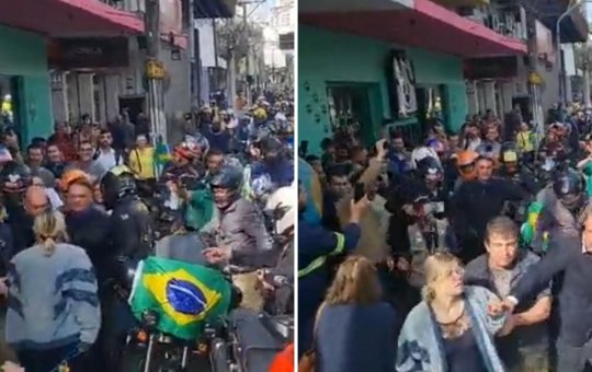 Mulher é expulsa de motociata após chamar Bolsonaro de "corrupto"