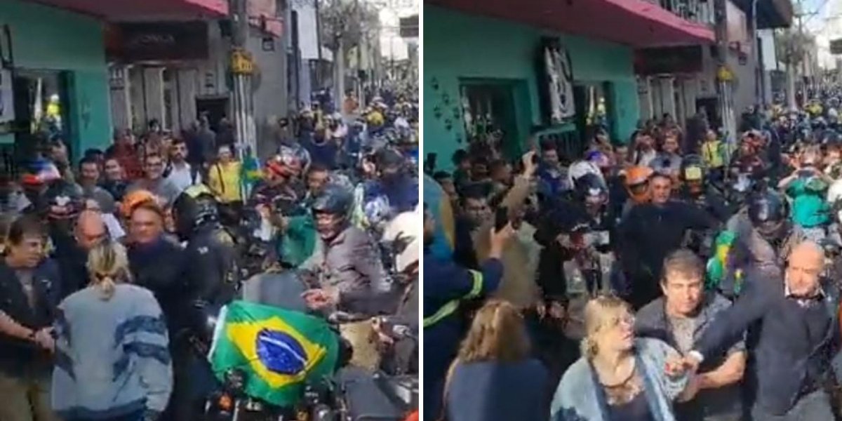 Mulher é expulsa de motociata após chamar Bolsonaro de "corrupto"
