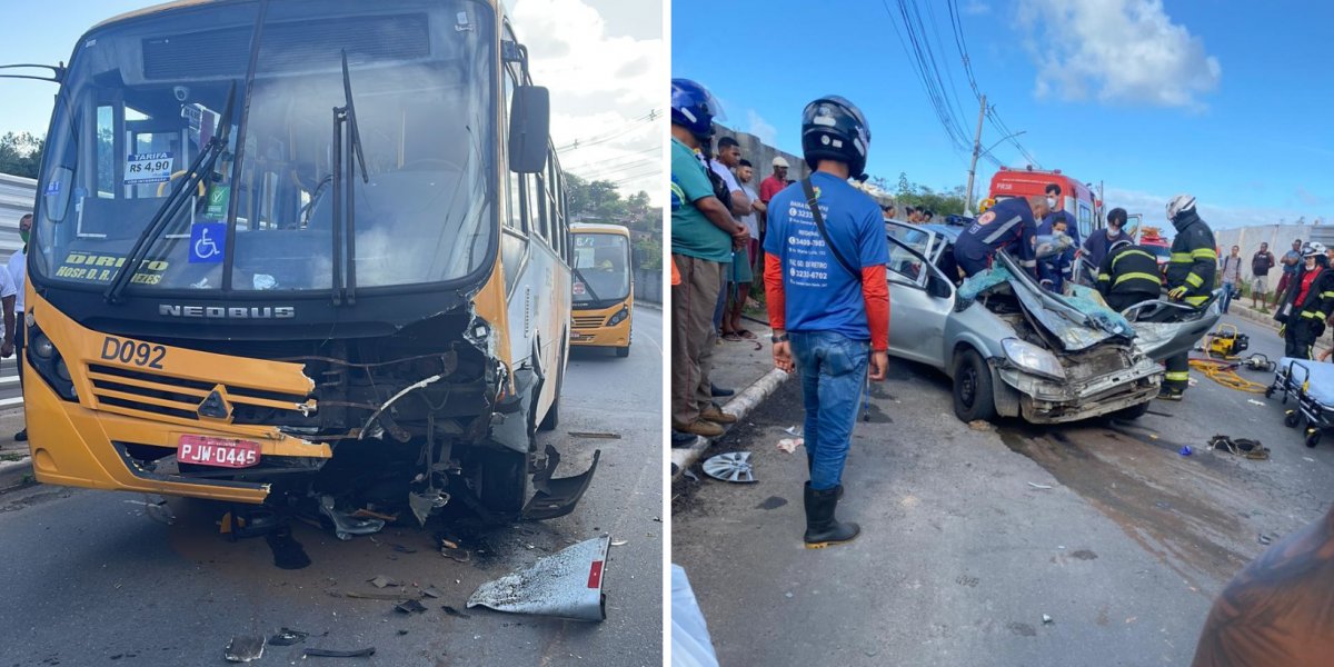 Acidente grave ocorre na Estrada Velha do Aeroporto, em Salvador