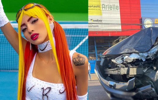 Ruivinha de Marte e namorado sofrem grave acidente de carro