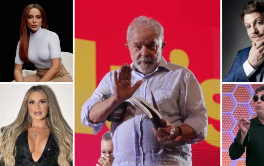 Lula ganha força no meio artístico e já tem apoio de uma legião de famosos; Veja