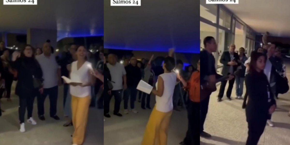 Michelle Bolsonaro reúne grupo evangélico para orar no Palácio do Planalto