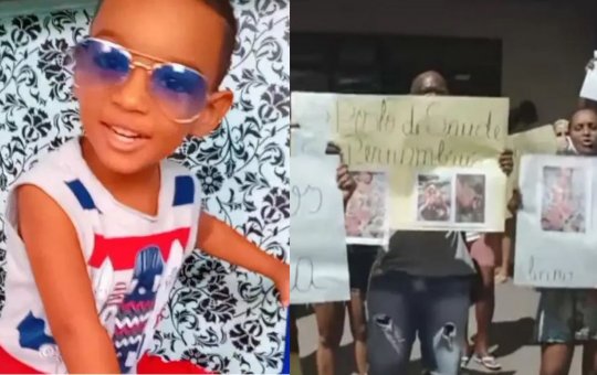 Grupo faz manifestação após morte de criança de 4 anos em Salvador